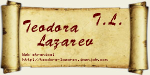 Teodora Lazarev vizit kartica
